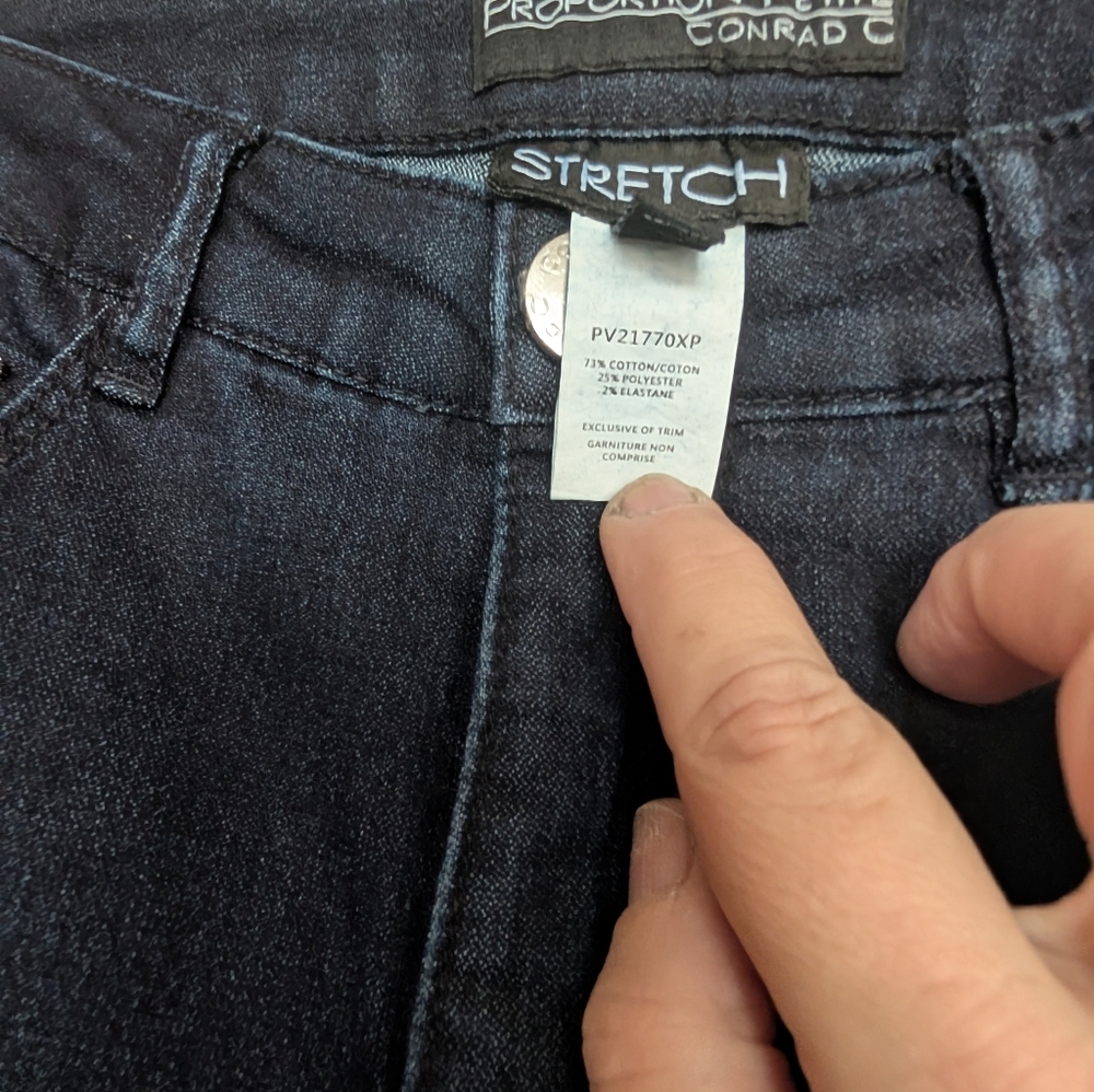 Conrad C Proportion Petite Classic Blue Jeans Size 4 - Picture 4 of 7